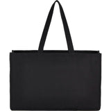 Repose 10oz Recycled Cotton Shoulder Tote — Black (BK) — blank back view — 14