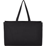 Repose 10oz Recycled Cotton Shoulder Tote — Black (BK) — blank front view — 13