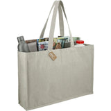 Repose 10oz Recycled Cotton Shoulder Tote — Gray (GY) — blank right angle — 8