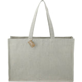 Repose 10oz Recycled Cotton Shoulder Tote — Gray (GY) — blank front view — 6