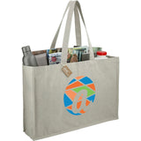 Repose 10oz Recycled Cotton Shoulder Tote — Gray (GY) — decorated right angle — 4