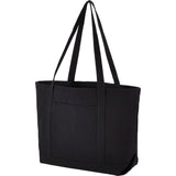 Repose 10oz Recycled Cotton Tote — Black (BK) — blank left angle — 16