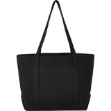 Repose 10oz Recycled Cotton Tote — Black (BK) — blank back view — 13
