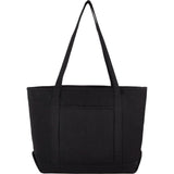 Repose 10oz Recycled Cotton Tote — Black (BK) — blank front view — 12