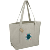 Repose 10oz Recycled Cotton Tote — Gray (GY) — decorated right angle — 4