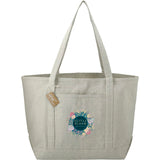 Repose 10oz Recycled Cotton Tote — Gray (GY) — decorated front view — 2