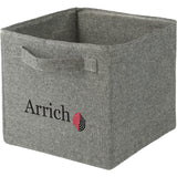 Recycled Cotton Storage Cube — Natural (NT) — decorated left angle — 6