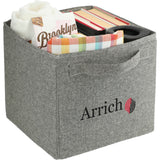 Recycled Cotton Storage Cube — Natural (NT) — decorated right angle — 3