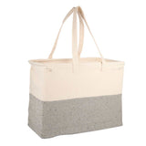 Recycled Cotton Utility Tote 10oz — Natural — blank right angle — 7