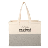 Recycled Cotton Utility Tote 10oz — Natural — decorated front view — 2