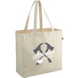 Hemp Cotton Carry-All Tote — Natural (NT) — decorated right angle — 4