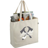 Hemp Cotton Carry-All Tote — Natural (NT) — decorated right angle — 3