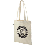 Hemp Cotton Tote 11oz — Natural (NT) — decorated left angle — 5