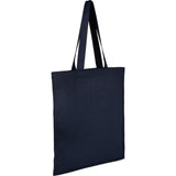 Double-Stitched 8oz Organic Cotton Tote — Navy (NY) — blank right angle — 12