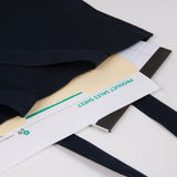 Double-Stitched 8oz Organic Cotton Tote — Navy (NY) — blank product view — 9