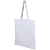 Double-Stitched 8oz Organic Cotton Tote — White (WH) — blank left angle — 7