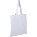 Double-Stitched 8oz Organic Cotton Tote — White (WH) — blank right angle — 6