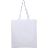 Double-Stitched 8oz Organic Cotton Tote — White (WH) — blank front view — 4