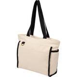 10oz Organic Cotton Accent Tote — Natural — blank right angle — 6