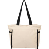 10oz Organic Cotton Accent Tote — Natural — blank back view — 5