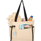 10oz Organic Cotton Accent Tote — Natural — blank front view — 3