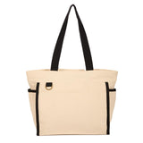 10oz Organic Cotton Accent Tote — Natural — blank front view — 4