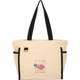 10oz Organic Cotton Accent Tote — Natural — decorated front view — 2