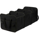 Recycled 3-Compartment Trunk Organizer — Black (BK) — blank left angle — 9
