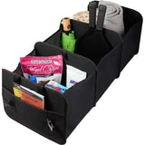 Recycled 3-Compartment Trunk Organizer — Black (BK) — blank right angle — 7
