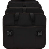 Recycled 3-Compartment Trunk Organizer — Black (BK) — blank front view — 4