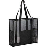Large Mesh Beach Tote — Black (BK) — blank right angle — 8