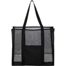 Large Mesh Beach Tote — Black (BK) — blank front view