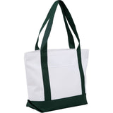 Oversized Recycled Canvas Tote Bag — Green (GR) — blank right angle — 13