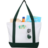 Oversized Recycled Canvas Tote Bag — Green (GR) — blank product view — 10