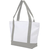 Oversized Recycled Canvas Tote Bag — Gray (GY) — blank left angle — 20
