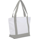 Oversized Recycled Canvas Tote Bag — Gray (GY) — blank right angle — 19