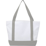 Oversized Recycled Canvas Tote Bag — Gray (GY) — blank back view — 18