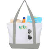 Oversized Recycled Canvas Tote Bag — Gray (GY) — blank product view — 16