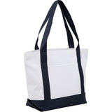 Oversized Recycled Canvas Tote Bag — Navy (NY) — blank right angle — 6