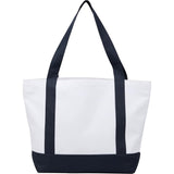 Oversized Recycled Canvas Tote Bag — Navy (NY) — blank back view — 5