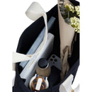 12oz Cotton Shopper Tote with Contrast Handles — Black (BK) — blank product view