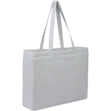 Striped Pacific Recycled Cotton Shopper Tote — Blue (BL) — blank right angle — 14