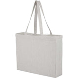 Striped Pacific Recycled Cotton Shopper Tote — Gray (GY) — blank left angle — 8