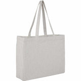 Striped Pacific Recycled Cotton Shopper Tote — Gray (GY) — blank right angle — 7