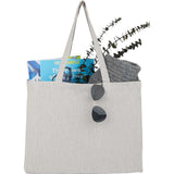 Striped Pacific Recycled Cotton Shopper Tote — Gray (GY) — blank product view — 4