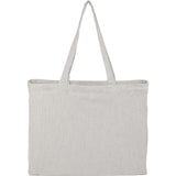 Striped Pacific Recycled Cotton Shopper Tote — Gray (GY) — blank product view — 3