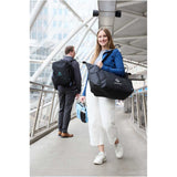 Wander & Roam Packable Travel Tote — Black (BK) — decorated product view — 2