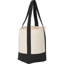 Small Recycled 8oz Cotton Tote — Black (BK) — blank right angle