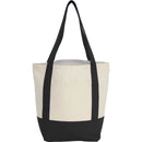 Small Recycled 8oz Cotton Tote — Black (BK) — blank front view
