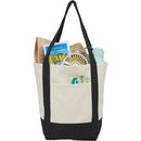 Small Recycled 8oz Cotton Tote — Black (BK) — blank product view